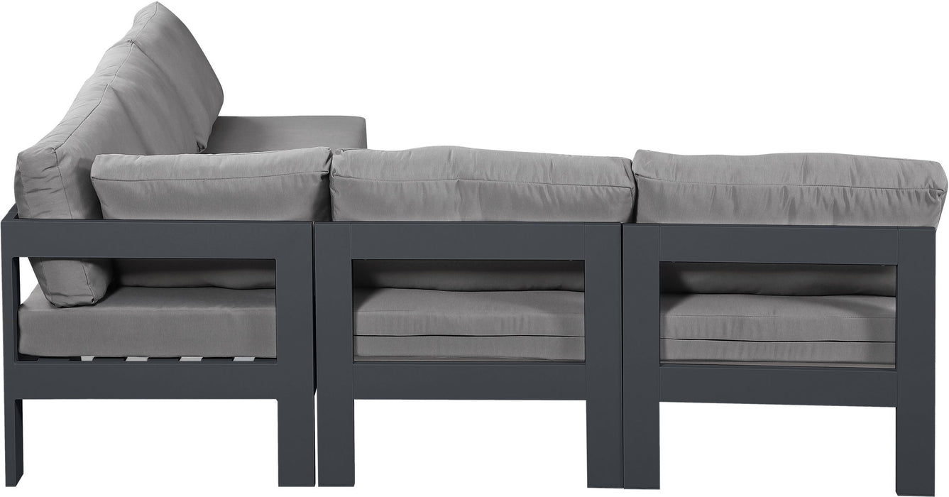 Nizuc - Outdoor Patio 5 Piece Modular Sectional With Gray Frame - Simple Home Plus