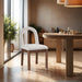 Conrad - Linen Dining Chair With Brown Legs - Simple Home Plus