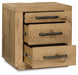 Bracken - Light Brown - Three Drawer Night Stand - Simple Home Plus