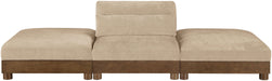 Turin - Chenille Fabric Upholstered Modular Sectional - Beige - Simple Home Plus