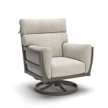 Point Sur - Swivel Lounge With Cushion - Beige / Brown - Simple Home Plus