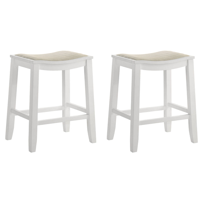 Iyani - Coastal Modern Wood Counter Height Kitchen Bar Stool - Simple Home Plus