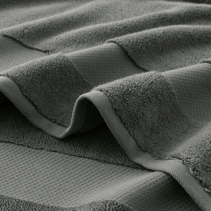 Turkish - 6 Piece Bath Towel Set - Charcoal - Simple Home Plus