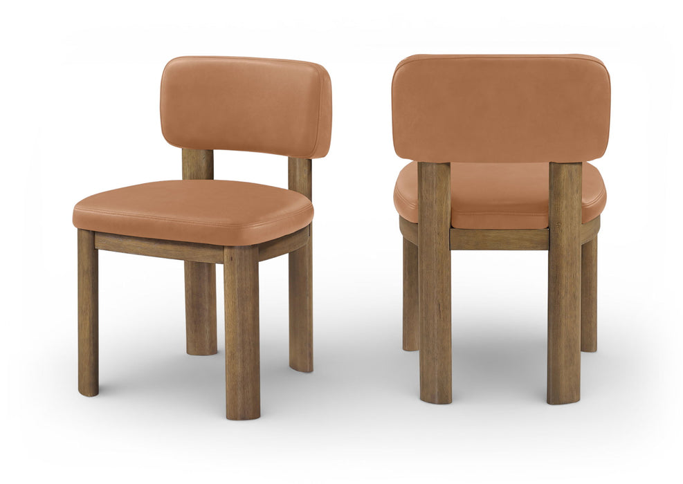 Paloma - Vegan Leather Upholstered Dining Chair (Set of 2) - Brown Frame - Simple Home Plus