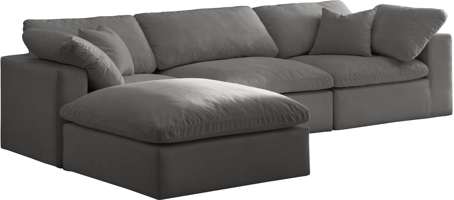 Cozy - 4 Piece Modular Sectional With Chaise - Simple Home Plus