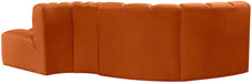 Arc - Velvet 4 Piece L-Shaped Modular Sofa - Simple Home Plus