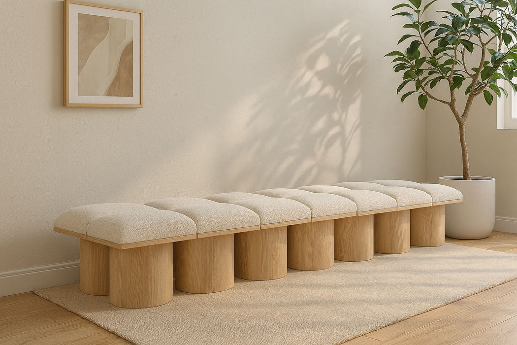 Pavilion - 14 Piece Modular Bench With Natural Base - Simple Home Plus