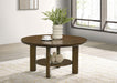 Ottowa - Round Wood Table With Shelf - Simple Home Plus