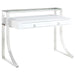 Gemma - 2-Drawer Writing Desk - White High Gloss - Simple Home Plus
