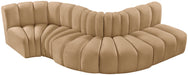 Arc - Velvet 5 Piece Modular Sofa - Simple Home Plus