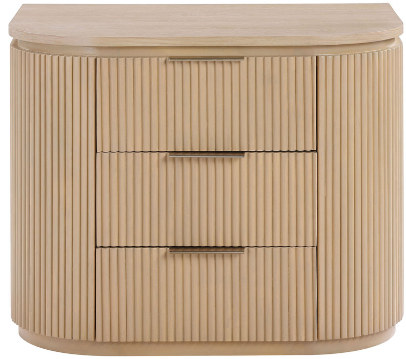 Astrid - Solid Wood And Oak Veneer Nightstand - Simple Home Plus