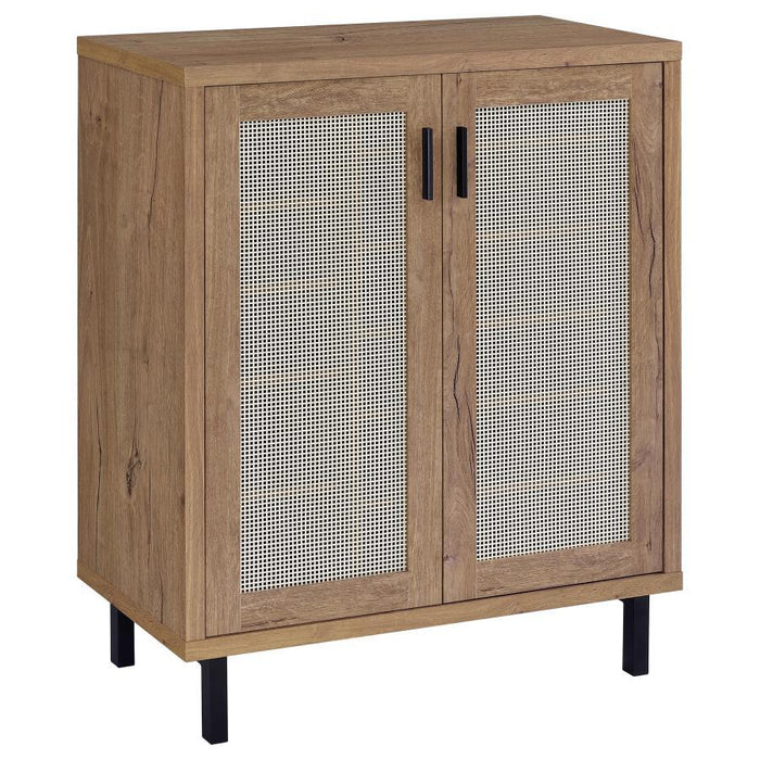 Teller - 2-Door Shoe Storage Cabinet - Natural Oak - Simple Home Plus