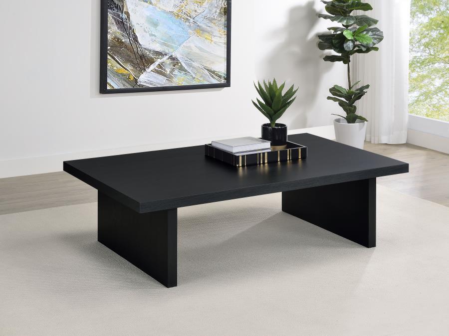 Max - Rectangular Engineered Laminate Coffee Table - Black - Simple Home Plus