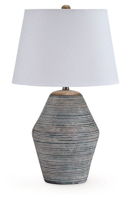 Lawrock - Antique Blue - Terracotta Table Lamp - Simple Home Plus