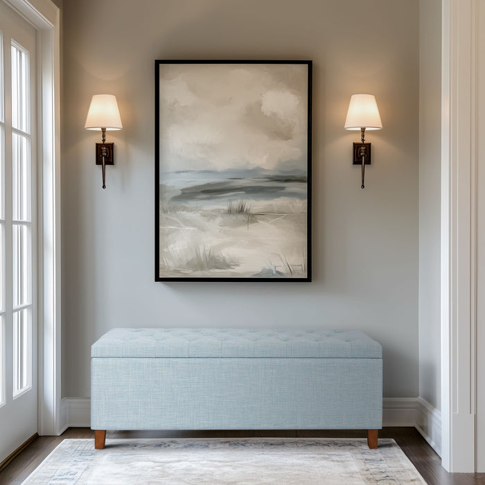 Shandra - Tufted Top Upholstered Storage Bench - Light Blue - Simple Home Plus