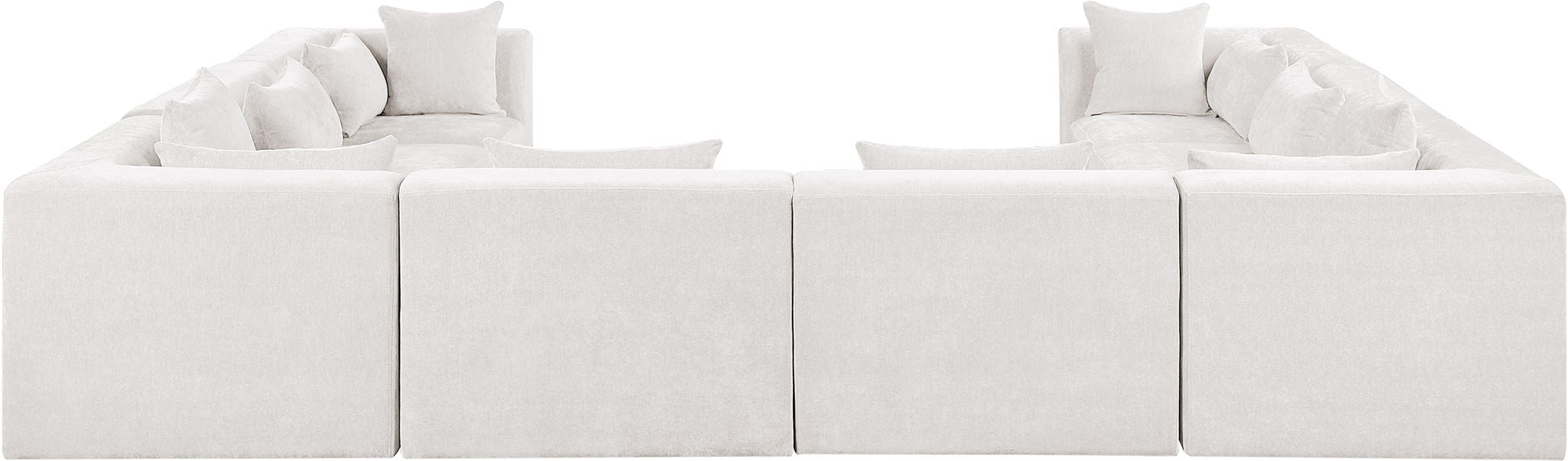 Stellar - 8 Piece Chenille Fabric Upholstered Modular Sectional - Simple Home Plus