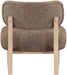 Vetra - Linen Textured Fabric Upholstered Accent Chair With Natural Base - Simple Home Plus