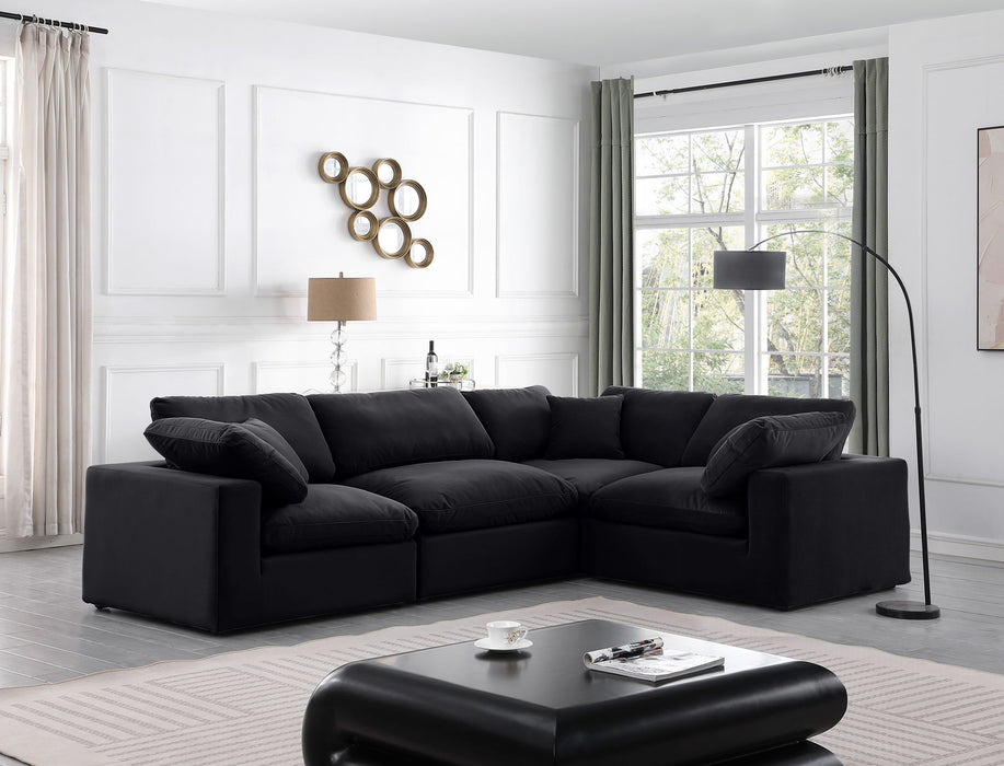 Comfy - 4 Piece Velvet Modular Sectional - Simple Home Plus