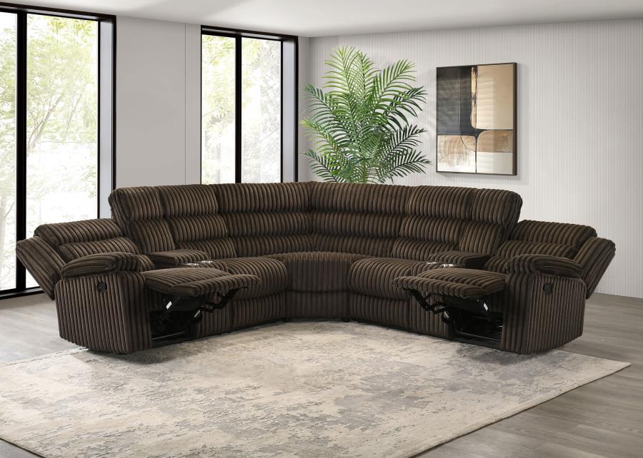 Atkinson - Upholstered Reclining Sectional Sofa - Simple Home Plus