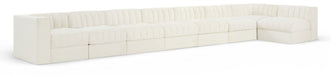 Rummi - Velvet Performance Fabric Upholstered 8 Piece Modular Sectional, L-Shaped (Right) - Simple Home Plus