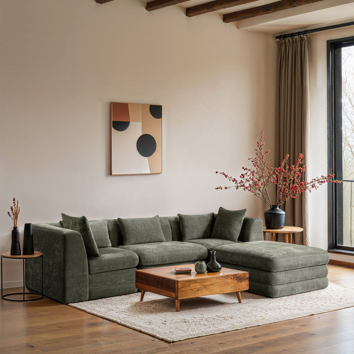 Stellar - 4 Piece Upholstered Modular Sectional - Simple Home Plus