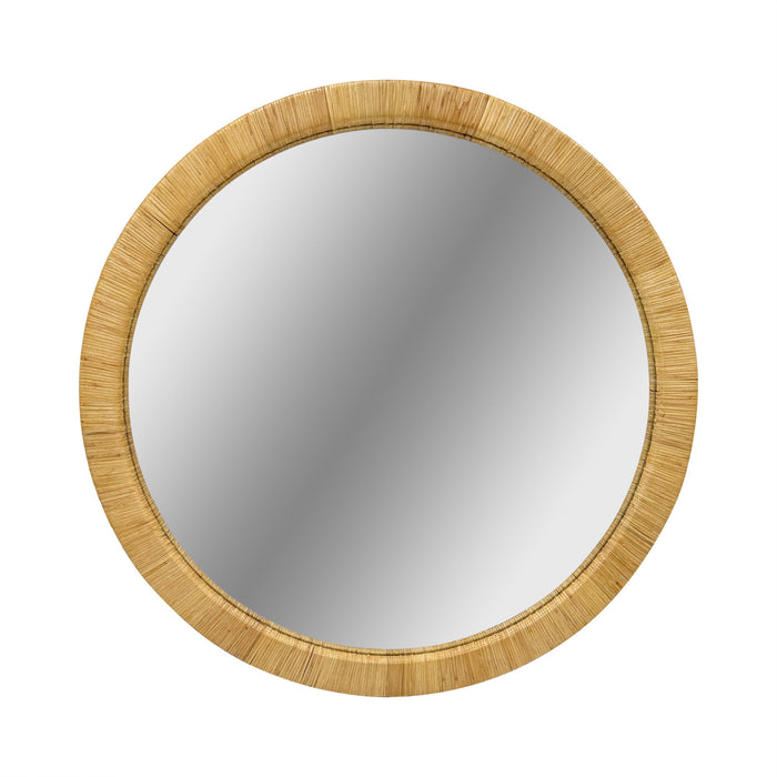 Nova - Natural Rattan Round Wall Mirror - Natural - Simple Home Plus