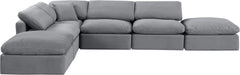 Indulge - Velvet 6 Piece Modular Armless Sectional - Simple Home Plus