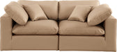 Comfy - Faux Leather Modular Sofa 2 Pieces - Tan - Simple Home Plus