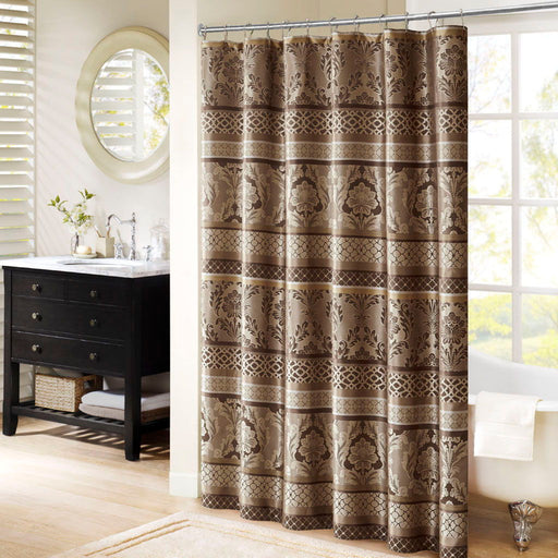 Bellagio - Shower Curtain - Brown - Simple Home Plus