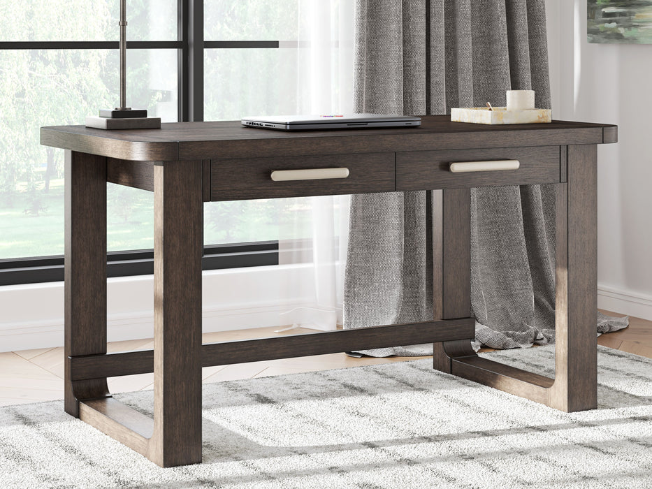 Breckington - Dark Brown - Home Office Desk - Simple Home Plus