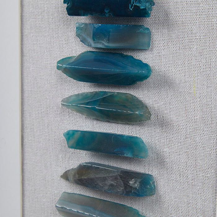 Cerulean Stones - Real Natural Agate Framed - Blue - Simple Home Plus