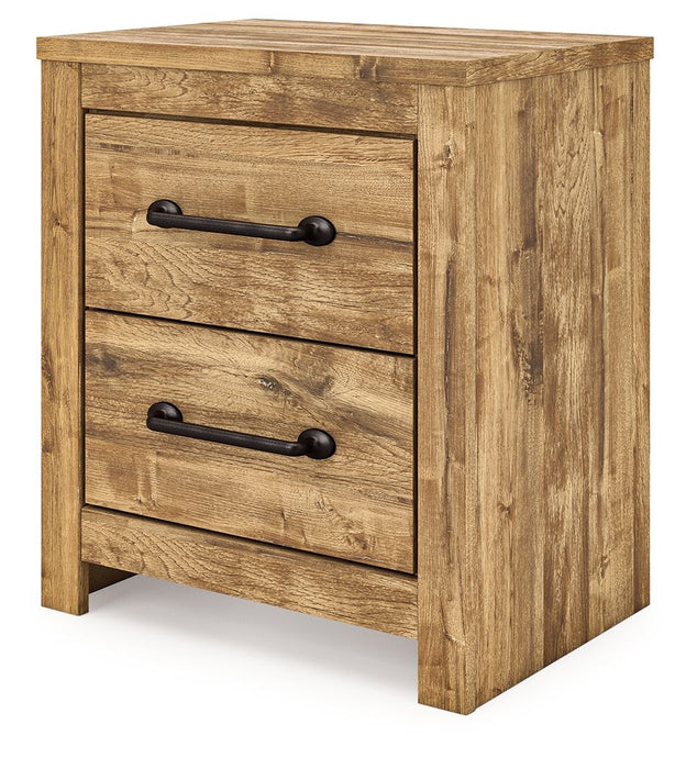 Maystonna - Two Drawer Night Stand - Brown - Simple Home Plus