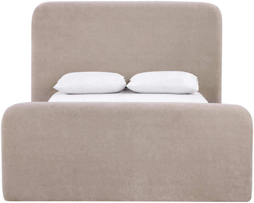 Fira - Chenille Fabric Upholstered Bed - Simple Home Plus