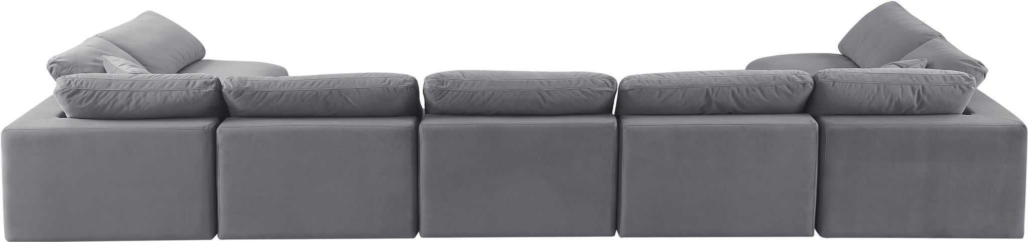 Comfy - 7 Piece Velvet Modular Armless Sectional - Simple Home Plus