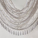Irina - Diamond Sheer Embroidered Waterfall Valance - Gray - Simple Home Plus