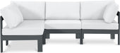 Nizuc - Outdoor Patio 4 Piece Modular Sectional With Gray Frame - Simple Home Plus