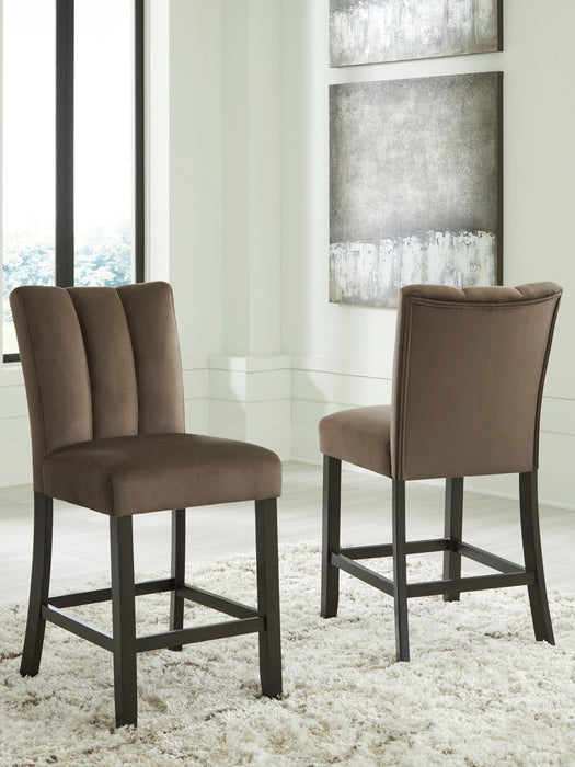 Jeshina - Mocha - Upholstered Barstool (Set of 2) - Simple Home Plus