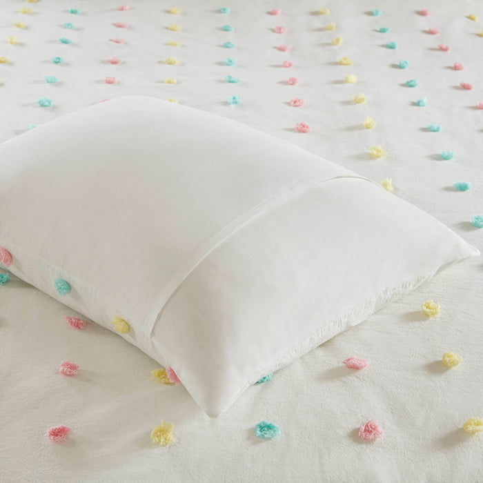 Callie - Twin Pom Pom Comforter Set - Multi - Simple Home Plus
