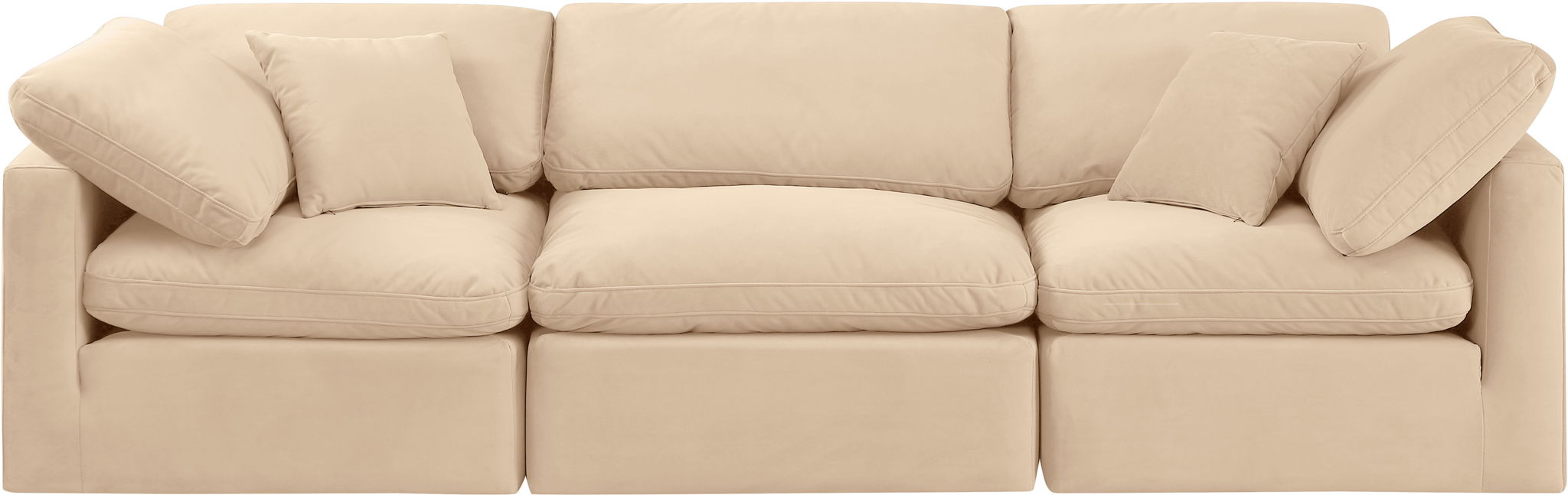Indulge - Velvet 3 Seat Modular Sofa - Simple Home Plus