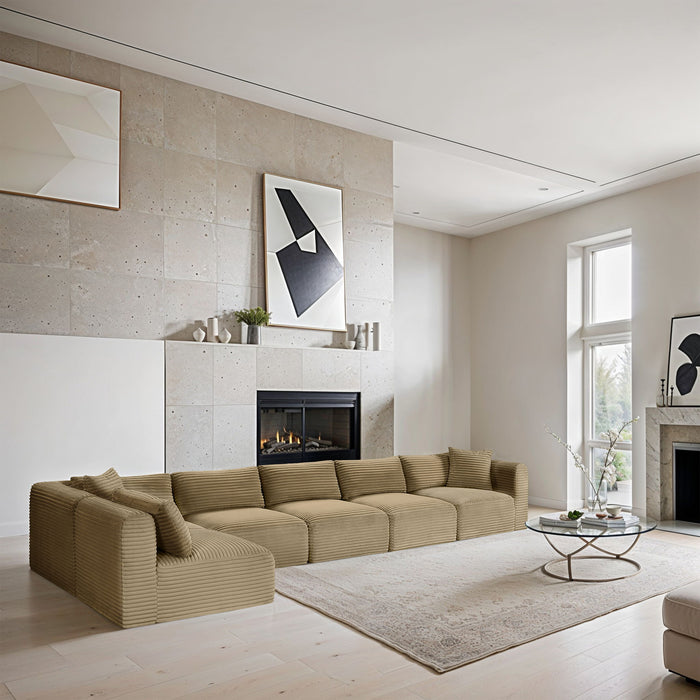 Shaggy - 6 Piece Modular Sectional - Simple Home Plus