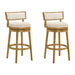 Noely - Modern Farmhouse Swivel Wood Bar Height Kitchen Bar Stool - Simple Home Plus