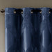 Bentley - 84" Ogee Knitted Total Blackout Panel - Navy - Simple Home Plus