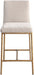Reeves - Chenille Fabric Upholstered Counter Stool (Set of 2) - Gold Base - Simple Home Plus