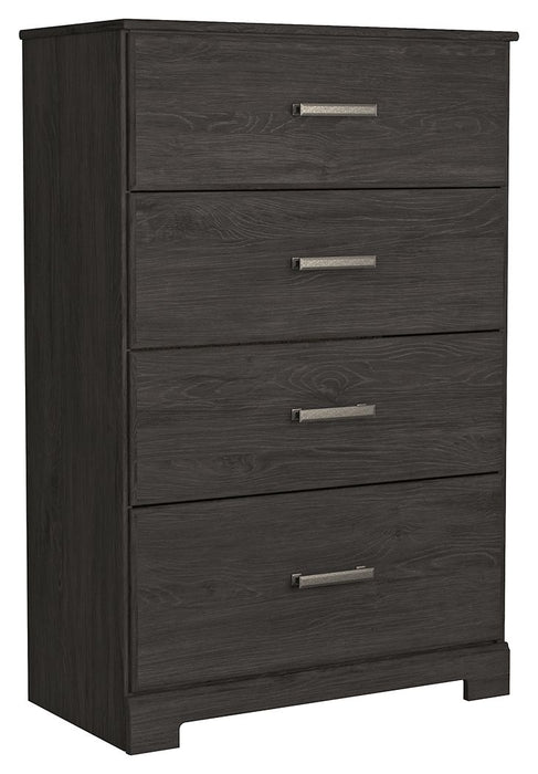 Belachime - Charcoal - Four Drawer Chest - Simple Home Plus