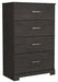 Belachime - Charcoal - Four Drawer Chest - Simple Home Plus