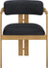 Aurum - Vegan Leather Upholstered Dining Chair With Brushed Brass Base (Set of 2) - Simple Home Plus