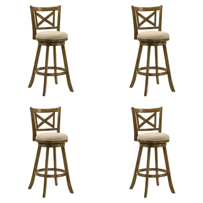 Kodi - Modern Farmhouse Swivel Wood Bar Height Kitchen Bar Stool - Simple Home Plus