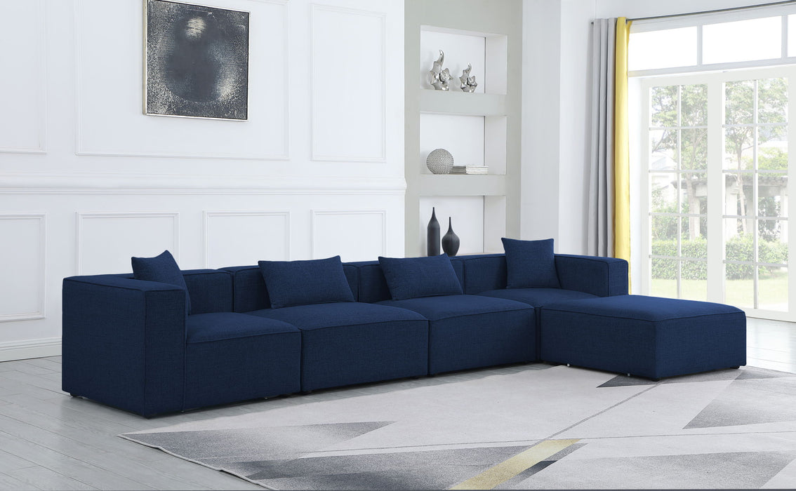 Cube - Linen 5 Piece Modular Sectional With Chaise - Simple Home Plus