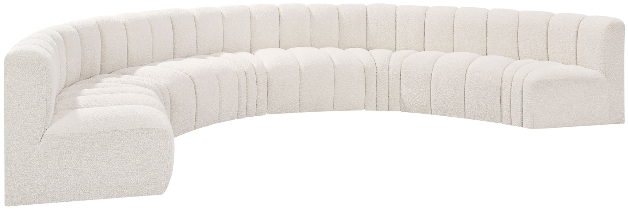 Arc - Boucle Fabric 8 Piece U-Shaped Modular Sofa - Simple Home Plus