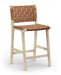 Entwine - Vegan Leather Upholstered Counter Stool - Painted Natural - Simple Home Plus